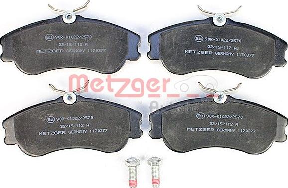 Metzger 1170377 - Гальмівні колодки, дискові гальма avtolavka.club