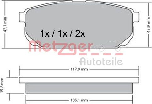 Metzger 1170298 - Гальмівні колодки, дискові гальма avtolavka.club