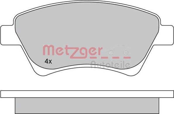 Metzger 1170240 - Гальмівні колодки, дискові гальма avtolavka.club