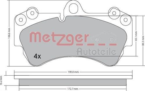 Metzger 1170242 - Гальмівні колодки, дискові гальма avtolavka.club