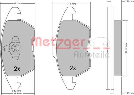 Metzger 1170211 - Гальмівні колодки, дискові гальма avtolavka.club