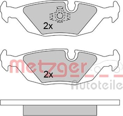 Metzger 1170284 - Гальмівні колодки, дискові гальма avtolavka.club