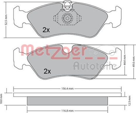 Metzger 1170235 - Гальмівні колодки, дискові гальма avtolavka.club