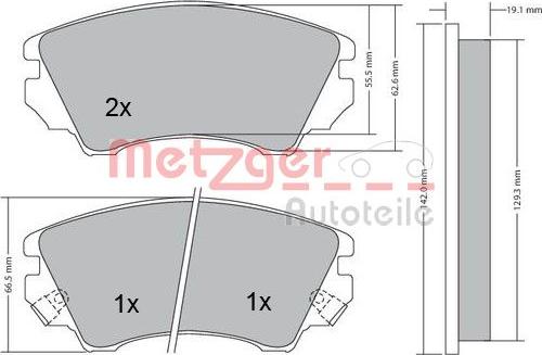 Metzger 1170221 - Гальмівні колодки, дискові гальма avtolavka.club