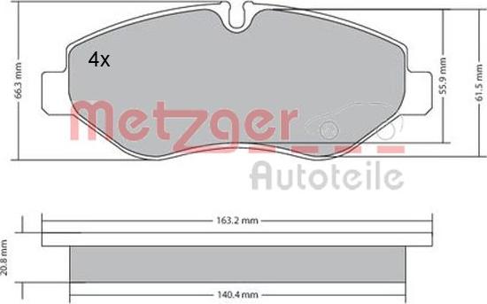 Metzger 1170271 - Гальмівні колодки, дискові гальма avtolavka.club