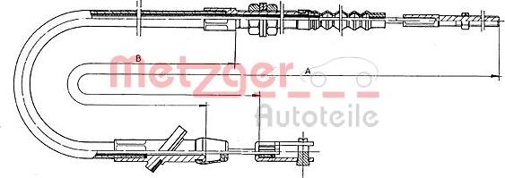 Metzger 18.600 - Трос, управління зчепленням avtolavka.club