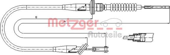 Metzger 18.6020 - Трос, управління зчепленням avtolavka.club