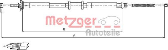 Metzger 12.0704 - Трос, гальмівна система avtolavka.club