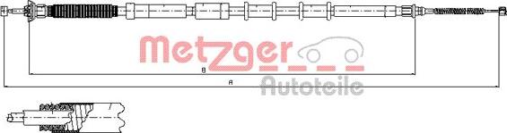 Metzger 12.0719 - Трос, гальмівна система avtolavka.club