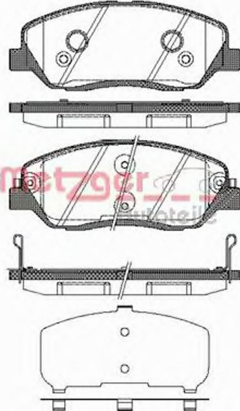 Metzger 122602 - Гальмівні колодки, дискові гальма avtolavka.club