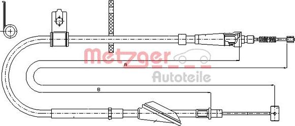 Metzger 17.5045 - Трос, гальмівна система avtolavka.club