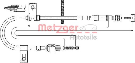 Metzger 17.5040 - Трос, гальмівна система avtolavka.club