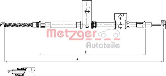 Metzger 17.5014 - Трос, гальмівна система avtolavka.club