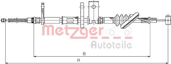 Metzger 17.5020 - Трос, гальмівна система avtolavka.club
