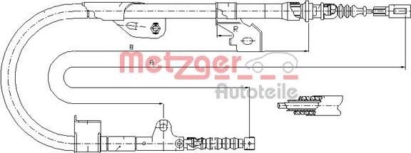 Metzger 17.0113 - Трос, гальмівна система avtolavka.club