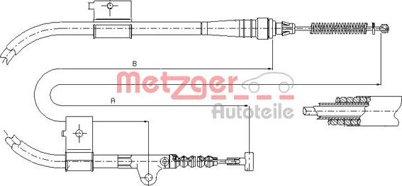 Metzger 17.0334 - Трос, гальмівна система avtolavka.club