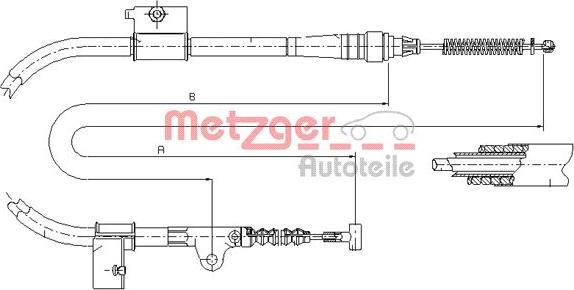 Metzger 17.0333 - Трос, гальмівна система avtolavka.club