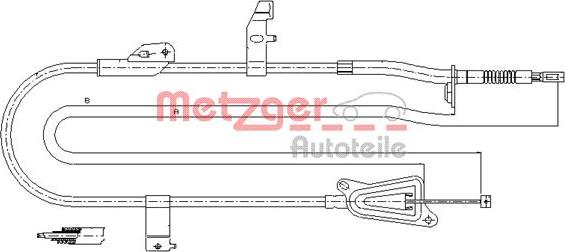 Metzger 17.0246 - Трос, гальмівна система avtolavka.club