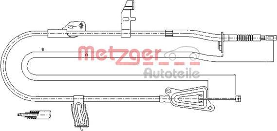 Metzger 17.0247 - Трос, гальмівна система avtolavka.club