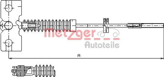 Metzger 17.0221 - Трос, гальмівна система avtolavka.club