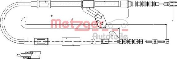 Metzger 17.1419 - Трос, гальмівна система avtolavka.club