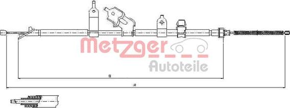 Metzger 17.1081 - Трос, гальмівна система avtolavka.club