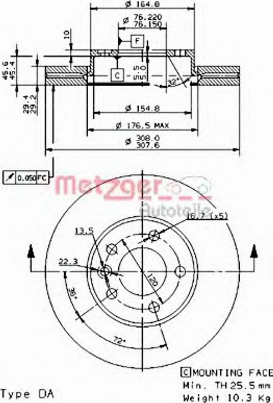 Metzger 24900 E - Гальмівний диск avtolavka.club