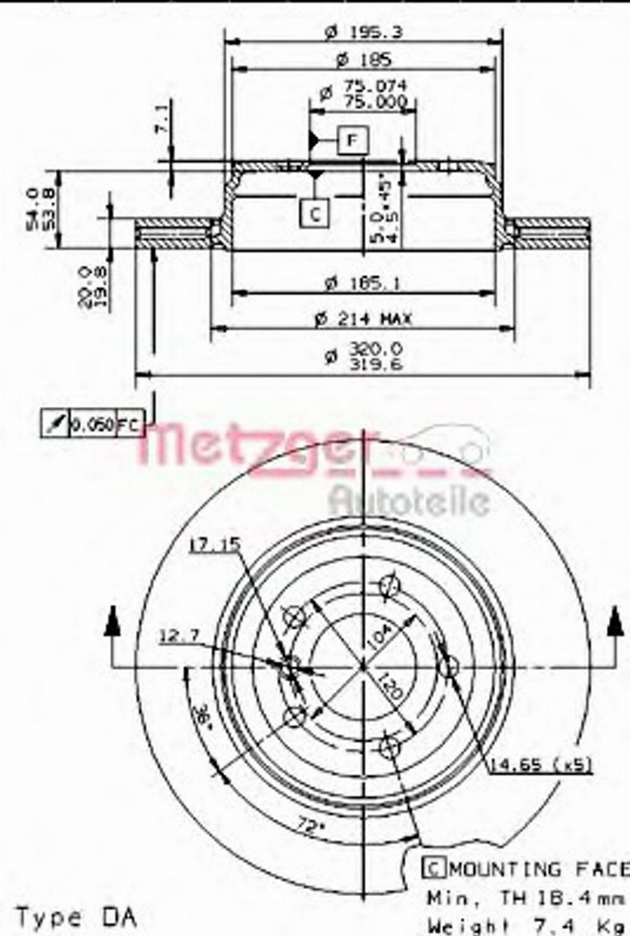 Metzger 24926 V - Гальмівний диск avtolavka.club