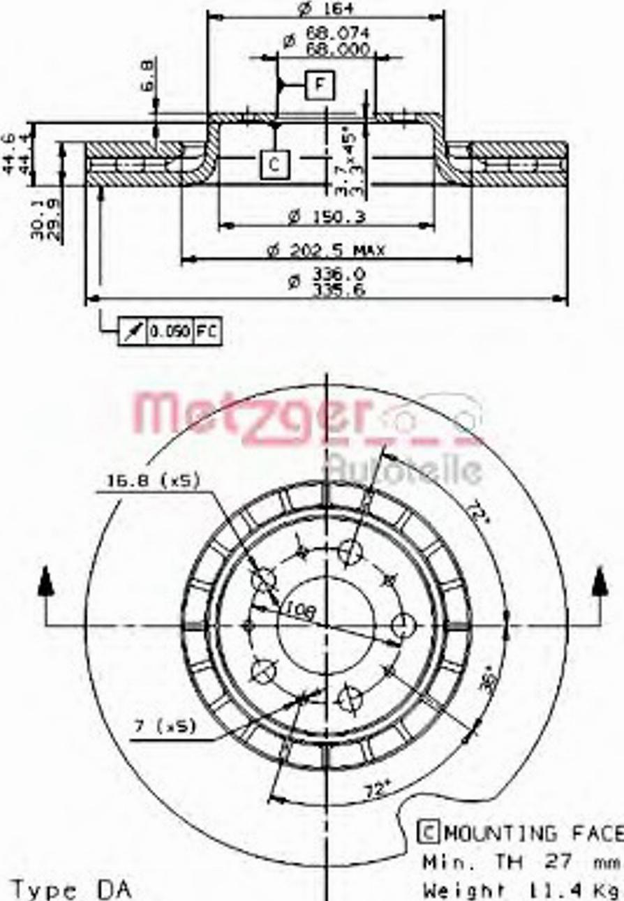 Metzger 24977 - Гальмівний диск avtolavka.club