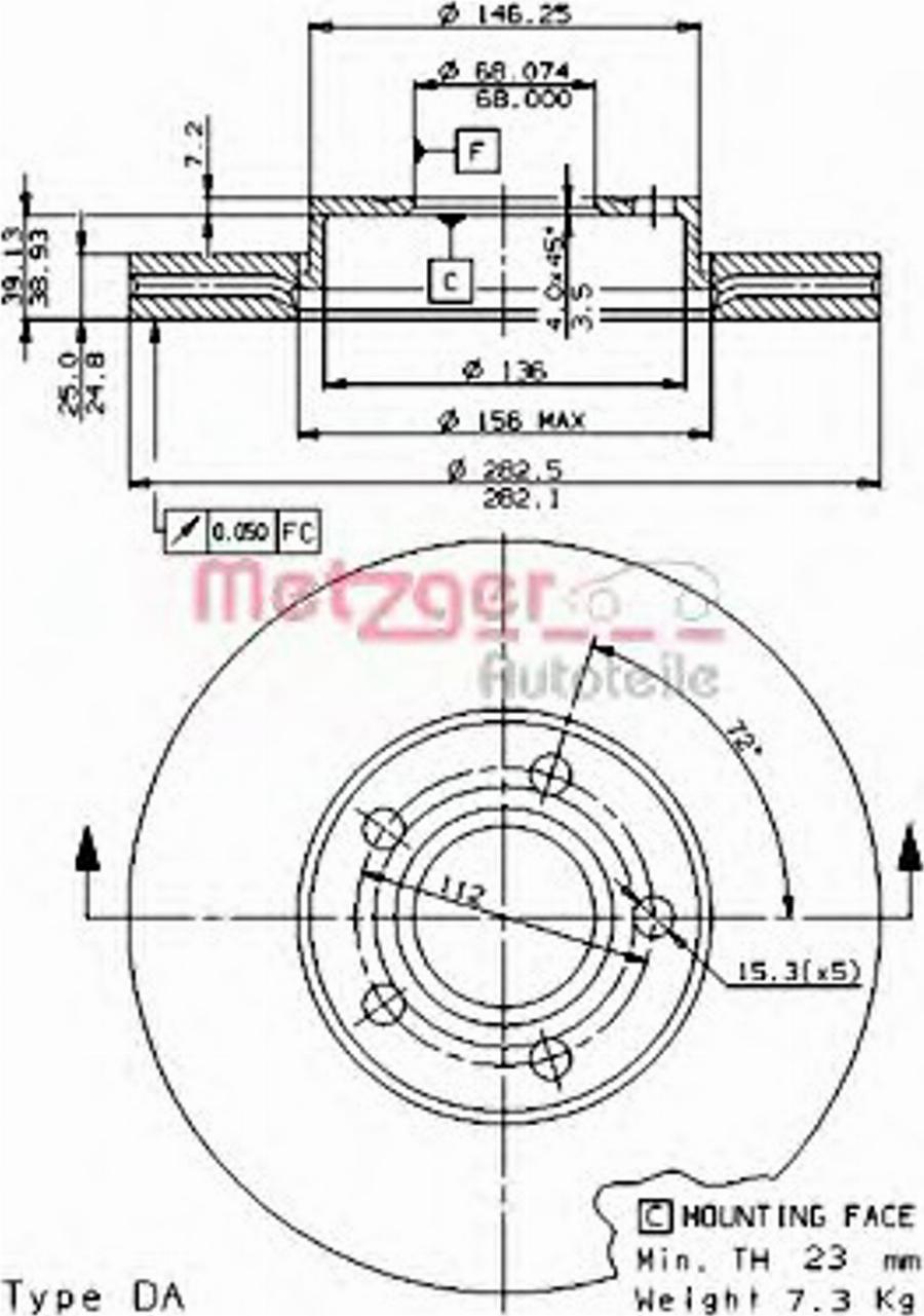 Metzger 24714 - Гальмівний диск avtolavka.club