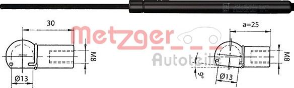 Metzger 2110338 - Газова пружина, кришка багажник avtolavka.club