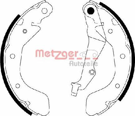 Metzger MG 945 - Комплект гальм, барабанний механізм avtolavka.club