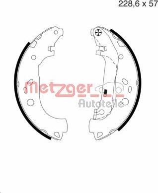 Metzger MG 983 - Комплект гальм, барабанний механізм avtolavka.club