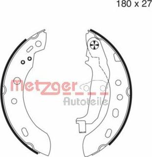 Metzger MG 977 - Комплект гальм, барабанний механізм avtolavka.club