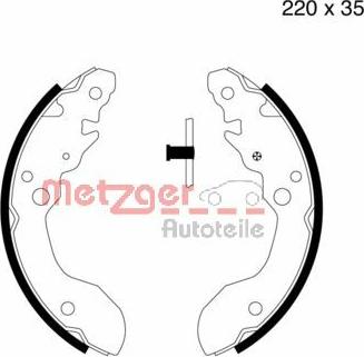 Metzger MG 668 - Комплект гальм, барабанний механізм avtolavka.club