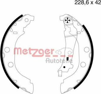 Metzger MG 631 - Комплект гальм, барабанний механізм avtolavka.club