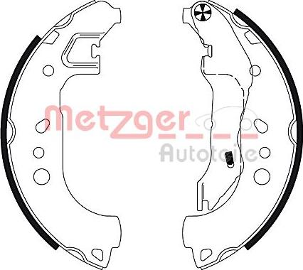 Metzger MG 132 - Комплект гальм, барабанний механізм avtolavka.club