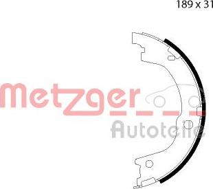 Metzger MG 127 - Комплект гальм, ручник, парковка avtolavka.club