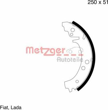 Metzger MG 351 - Комплект гальм, барабанний механізм avtolavka.club