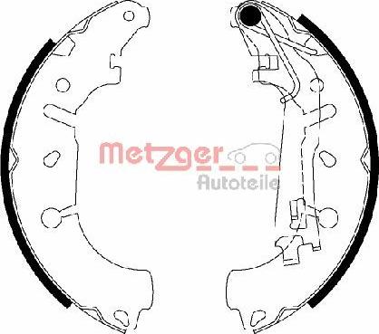 Metzger MG 201 - Комплект гальм, барабанний механізм avtolavka.club