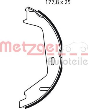 Metzger MG 238 - Комплект гальм, ручник, парковка avtolavka.club
