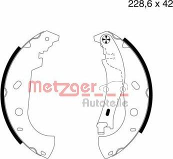 Metzger MG 714 - Комплект гальм, барабанний механізм avtolavka.club