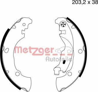 Metzger MG 717 - Комплект гальм, барабанний механізм avtolavka.club