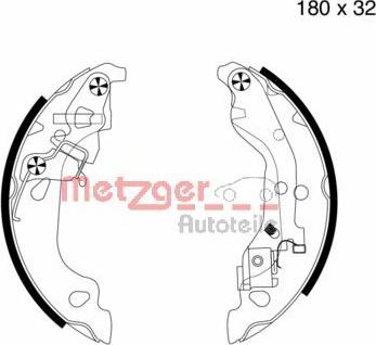 Metzger MG 737 - Комплект гальм, барабанний механізм avtolavka.club