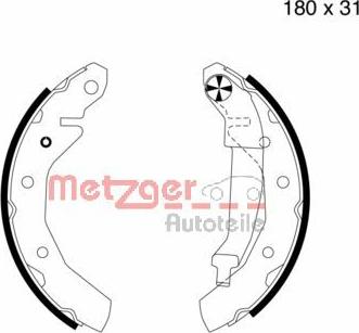 Metzger MG 724 - Комплект гальм, барабанний механізм avtolavka.club