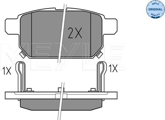 Meyle 025 252 5814/W - Гальмівні колодки, дискові гальма avtolavka.club