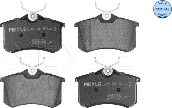 Meyle 025 209 6117 - Гальмівні колодки, дискові гальма avtolavka.club