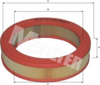 Mfilter A 105 - Повітряний фільтр avtolavka.club