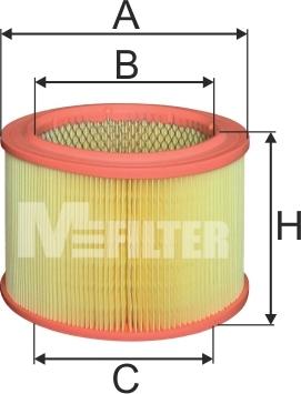 Mfilter A 289 - Повітряний фільтр avtolavka.club