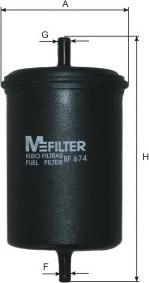 Mfilter BF 674 - Паливний фільтр avtolavka.club